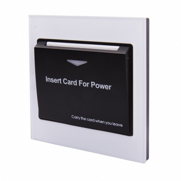 Energy Key Card Saver - White Acrylic